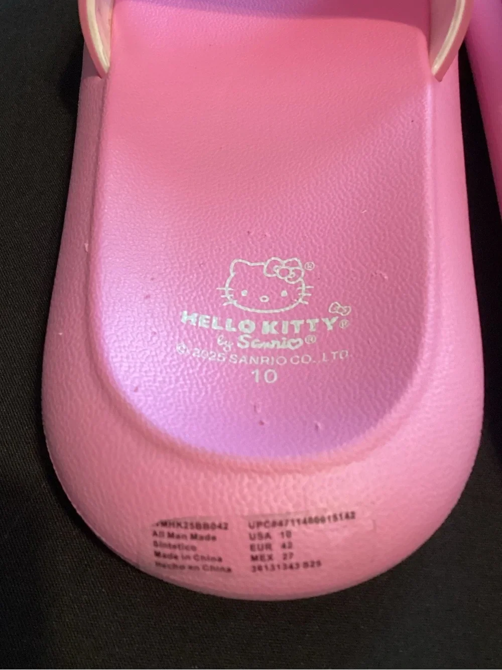 Hello Kitty Women's Size 10 EVA Beach Slide Sandals Slippers Slip-On • Pink - Picture 5 of 8